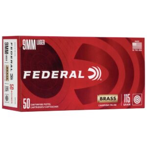 Federal Ammunition 9mm Handgun Ammunition 115GR FMJ