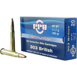 PPU Rifle Ammunition .303 British 180gr SPBT – 20 Rounds