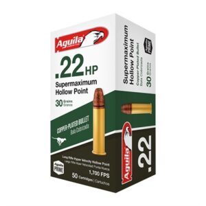 22LR 30GR SUPERMAXIMUM COPPER PLATED HOLLOW POINT 50/BOX