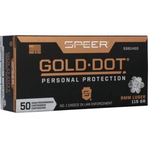 Speer 9mm Handgun Ammunition 115GR HP