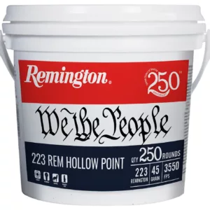 REMINGTON 223 REM 55GR FMJ 250 RND WE THE PEOPLE BUCKET 250TH 250RD/BX 4BX/CS