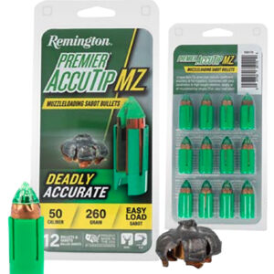 Remington Ammunition R20179 Premier AccuTip 50Cal 260gr Sabot Slug 12 Per Box/12 Case