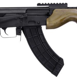 Century Arms HG7596N Draco Micro 7.62x39mm 30+1 6.25" Black Threaded Barrel, Black Anodized Picatinny Rail Receiver, Black Polymer Grip, Wood Furniture