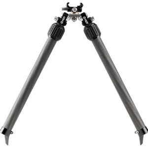 Mdt Sporting Goods Inc 114770BLK BackCountry Bipod 7.50-14.30" High Black Carbon Fiber/Aluminum