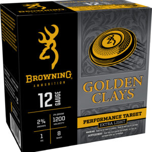 Browning Ammo BGC12L8 Golden Clays 12Gauge 2.75" 1oz 8Shot 25 Per Box/10 Case