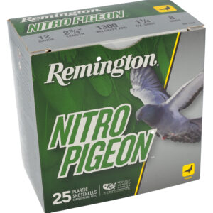 Remington Ammunition R28682 Nitro Pigeon 12Gauge 2.75" 1 1/4oz 8Shot 25 Per Box/10 Case