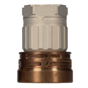 Q LLC ACCE9MOUNTTRILUGCLEAR Erect9r Three-Way Mount 9mm Aluminum/Stainless Steel Clear Hardcoat Anodized Tan