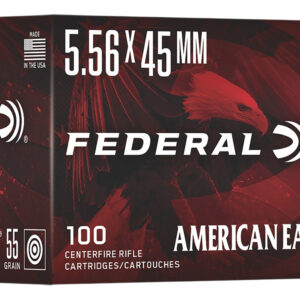 Federal AE193C American Eagle 5.56x45mm 55gr Full Metal Jacket 100 Per Box/5 Case