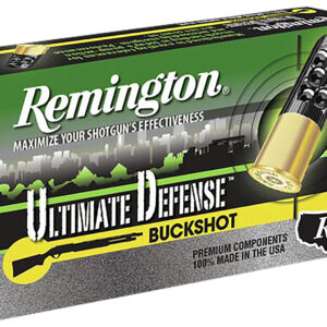 Remington Ammunition 20639 Ultimate Defense Buckshot 12Gauge 3" 4Buck Shot 5 Per Box/20 Case