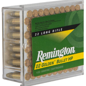 Remington Ammunition 21278 Golden Bullet Rimfire 22LR 36gr Plated Hollow Point 100 Per Box/50 Case - FAST SHIPPING-NO CREDIT CARD FEES