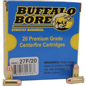 Buffalo Bore Ammunition 27F20 Standard Pressure Strictly Business 380ACP 95gr Full Metal Jacket Flat Nose 20 Per Box/12 Case - FAST SHIPPING-NO CREDIT CARD FEES
