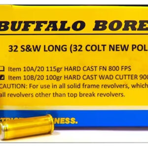 Buffalo Bore Ammunition 3B20 Heavy Strictly Business .45 Long Colt +P 300gr Semi Jacketed Flat Point 20 Per Box/12 Case