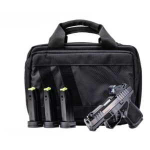Rost Martin RM1S Comp Handgun Bundle 9mm Luger 12(1)&15(3)rd Magazines 3.6" Barrel Black Viridian Red Dot Pistol