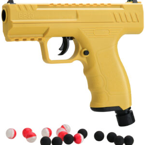 Beeman 6055 Projectile Launcher Yellow CO2 50 Cal, 8 Pepper Balls, 8 Steel Balls