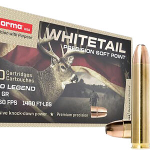 Norma Ammunition 603404704 Whitetail  350Legend 155gr Soft Point 20 Per Box/10 Case