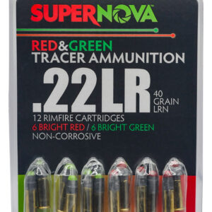 Supernova PMSN22LRMP Green/Red Tracer 22LR 40gr Lead Round Nose 12 Per Box/60 Case