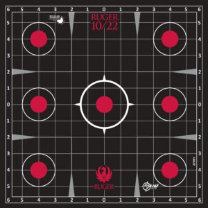 Allen 27991 Ruger 10/22 Adhesive Target Black/Red 5Pack