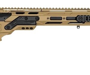 Cadex Inc CDX33LITE33827BR30I2D3 CDX-33 Lite 338 Lapua Mag 5+1 27" Black DLC Fluted Threaded Barrel, Hybrid Tan Cerakote Receiver w/Picatinny Rail, M-LOK Handguard, Adjustable Folding Hybrid Tan Butts