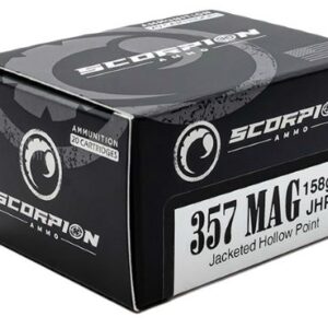 SCORPION 357 MAG - 158GR JHP 20RD 10BX/CS - FAST SHIPPING-NO CREDIT CARD FEES
