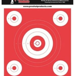 SPLATTER SHOT TARGET 9"X12" - ORANGE GLOW BULLSEYE 12PK
