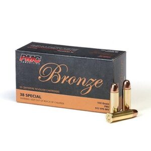 PMC Bronze Handgun Ammunition .38 Spl 132 gr. FMJ 917 fps 50/ct - FAST SHIPPING-NO CREDIT CARD FEES