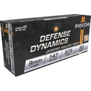 Fiocchi Pistol Shooting Dynamics Handgun Ammunition 9mm Luger 147 gr JHP 975 fps 50/ct - FAST SHIPPING-NO CREDIT CARD FEES