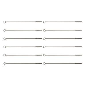 SHOTGUN PORT BRUSH, SS, MODEL 202,6'' L X.25'' DIA, 12 PACK