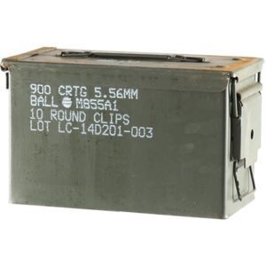 GI 50 CALIBER AMMO CAN GREEN - USED - FAST SHIPPING-NO CREDIT CARD FEES