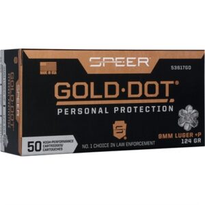 GOLD DOT HANDGUN PP 9MM LUGER +P 124GR HP 1220 FPS 50/BOX - FAST SHIPPING-NO CREDIT CARD FEES