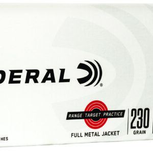 Federal RTP45230 Range & Target .45 ACP 230gr Full Metal Jacket 50 Per Box/20 Case