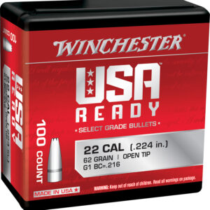 Winchester Ammo WBR22462 Centerfire Rifle 224Valkyrie 62gr Open Tip 100 Per Box/10 Case - FAST SHIPPING-NO CREDIT CARD FEES