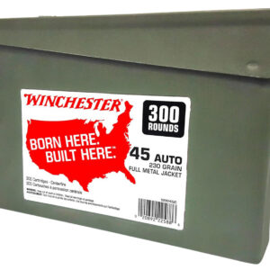 Winchester Ammo WW45C USA Ammo Can .45 ACP 230gr Full Metal Jacket 300 Per Box/2 Case