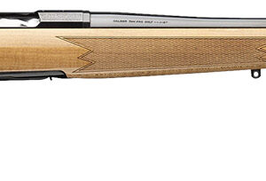 Browning 036080299 X-Bolt 2 Medallion 6.8 Western 3+1 24" Blue Polished Threaded Barrel & Drilled & Tapped Carbon Steel Receiver, Fixed Gloss AAAA Maple Wood Stock, Radial Muzzle Brake