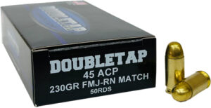 DOUBLETAP 45ACP 230GR FMJ-RN - MATCH 50RD 20BX/CS - FAST SHIPPING-NO CREDIT CARD FEES
