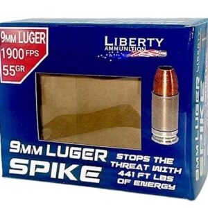 Liberty Spike 9mm 55gr Copper HP Ammo - 20 Rounds - FAST SHIPPING-NO CREDIT CARD FEES