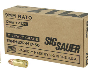 SIG AMMO 9MM M17 124GR +P FMJ 50/100