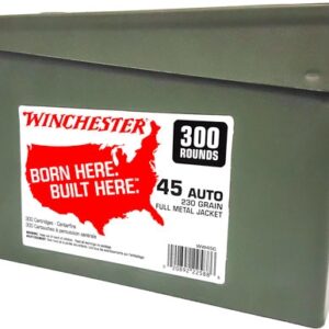 WINCHESTER 45 ACP 230GR FMJ-RN - CASE OF (2) 300RD CANS - FAST SHIPPING-NO CREDIT CARD FEES