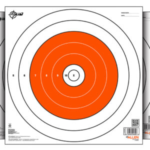 EZ-Aim 15496 Bullseye Paper Hanging 12" x 12" White/Orange 12 Per Pack