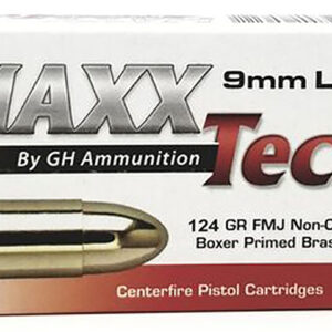 MaxxTech PTGB912B Brass Pistol 9mmLuger 124gr Full Metal Jacket 50 Per Box/10 Case - FAST SHIPPING-NO CREDIT CARD FEES