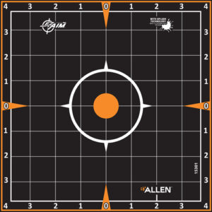 ALLEN EZ AIM SPLASH ADHESIVE - GRID TARGET 6-PK 8"X8"