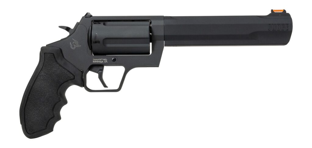 Taurus 2-JUDGE61 Judge 45 Long Colt/410 Gauge 5 Shot 6.50" Black Stainless Steel Barrel, Cylinder & Frame, Black Rubber Grip, Transfer Bar Safety