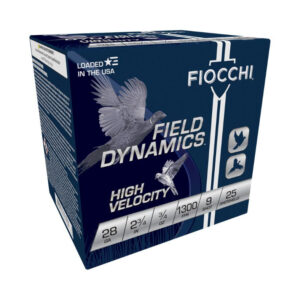 Fiocchi 28 Gauge Ammunition 28HV9 2-3/4" #9 Chilled Lead Shotshell 3/4 oz 1300 fps Case of 250 Rounds