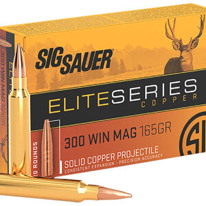 Sig Sauer E3WMH120 Elite Copper Hunting 300WinMag 165gr Copper Solid 20 Per Box/10 Case - FAST SHIPPING-NO CREDIT CARD FEES