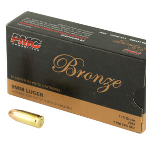 PMC 9A Bronze 9mmLuger 115gr Full Metal Jacket 50 Per Box/20 Case - FAST SHIPPING-NO CREDIT CARD FEES