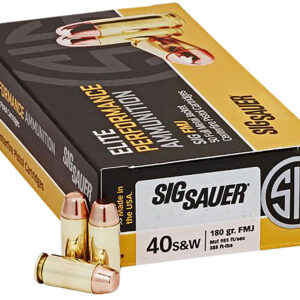 Sig Sauer E40SB250 Elite Ball 40S&W 180gr Full Metal Jacket 50 Per Box/20 Case - FAST SHIPPING-NO CREDIT CARD FEES