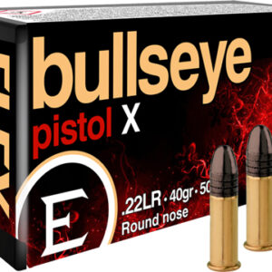 ELEY BULLSEYE PISTOL 22LR 40GR - ROUND NOSE 50RD 100BX/CS
