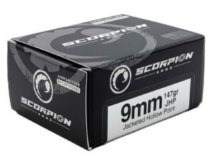 SCORPION 9MM LUGER - 147GR JHP 20RD 10BX/CS - FAST SHIPPING-NO CREDIT CARD FEES