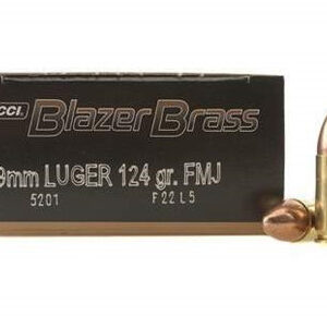 CCI 9mm Blazer Brass CCI5201 124 gr FMJ 50 rounds - FAST SHIPPING-NO CREDIT CARD FEES
