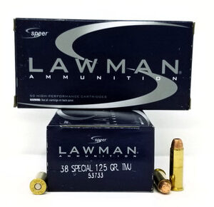 CCI 38 Special Ammunition Lawman 53733 125 Grain Full Metal Jacket 50 Rounds - FAST SHIPPING-NO CREDIT CARD FEES