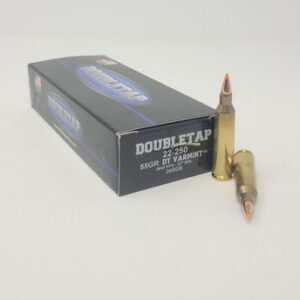 DoubleTap 22-250 Ammunition 2225055BK 55 Grain Varmint Ballistic Tip 20 Rounds
